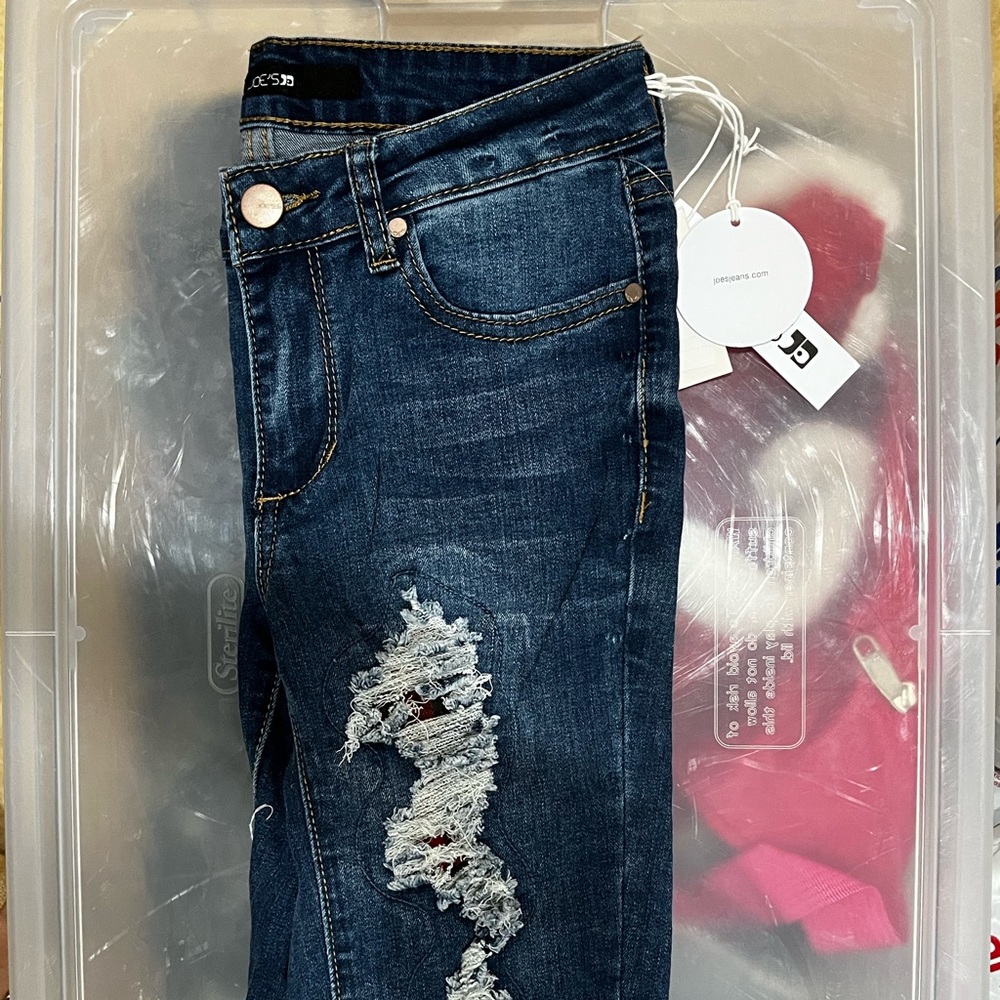 Nordstrom Joe’s Dark Blue Distressed Skinny Jeans